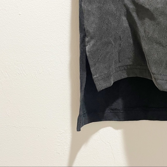 SHADES OF GREY MICAH COHEN Women’s Charcoal Short Sleeve Silk Front Tee Size S - Picture 5 of 7